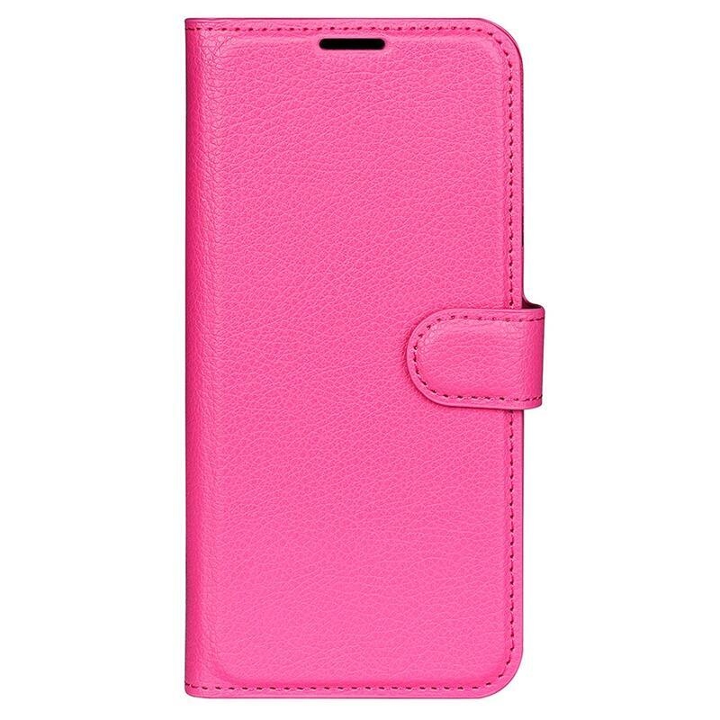 Litchi knížkové pouzdro na Samsung Galaxy A34 5G - rose
