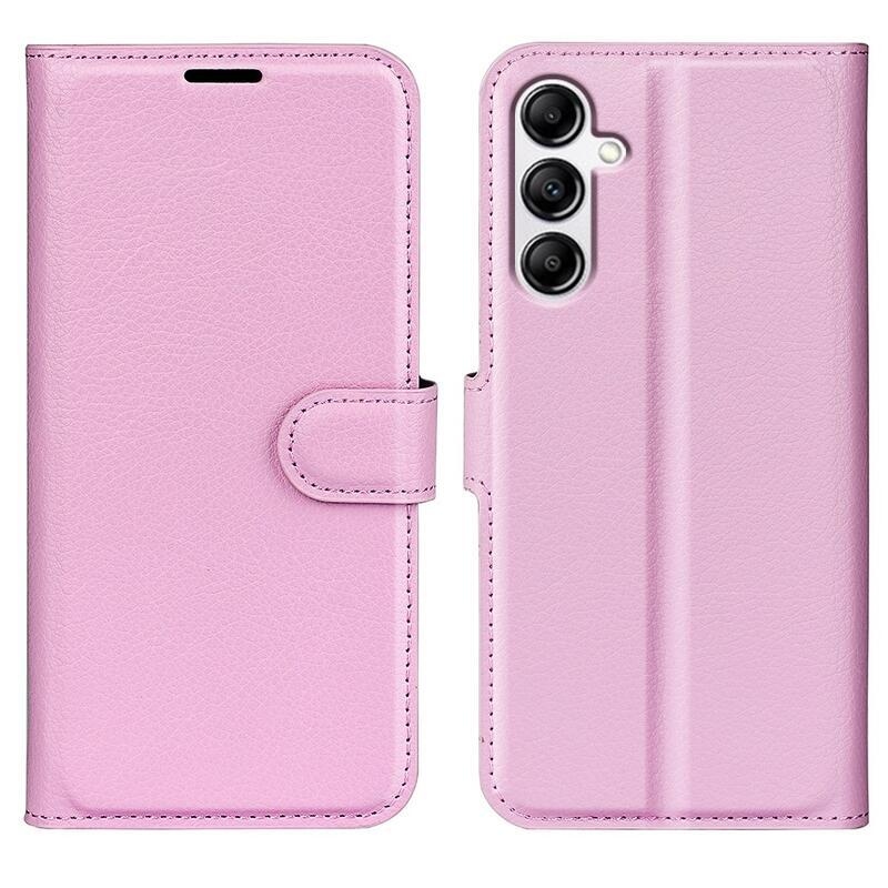 Litchi knížkové pouzdro na Samsung Galaxy A34 5G - růžové