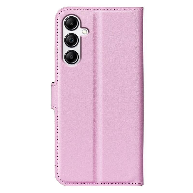Litchi knížkové pouzdro na Samsung Galaxy A34 5G - růžové