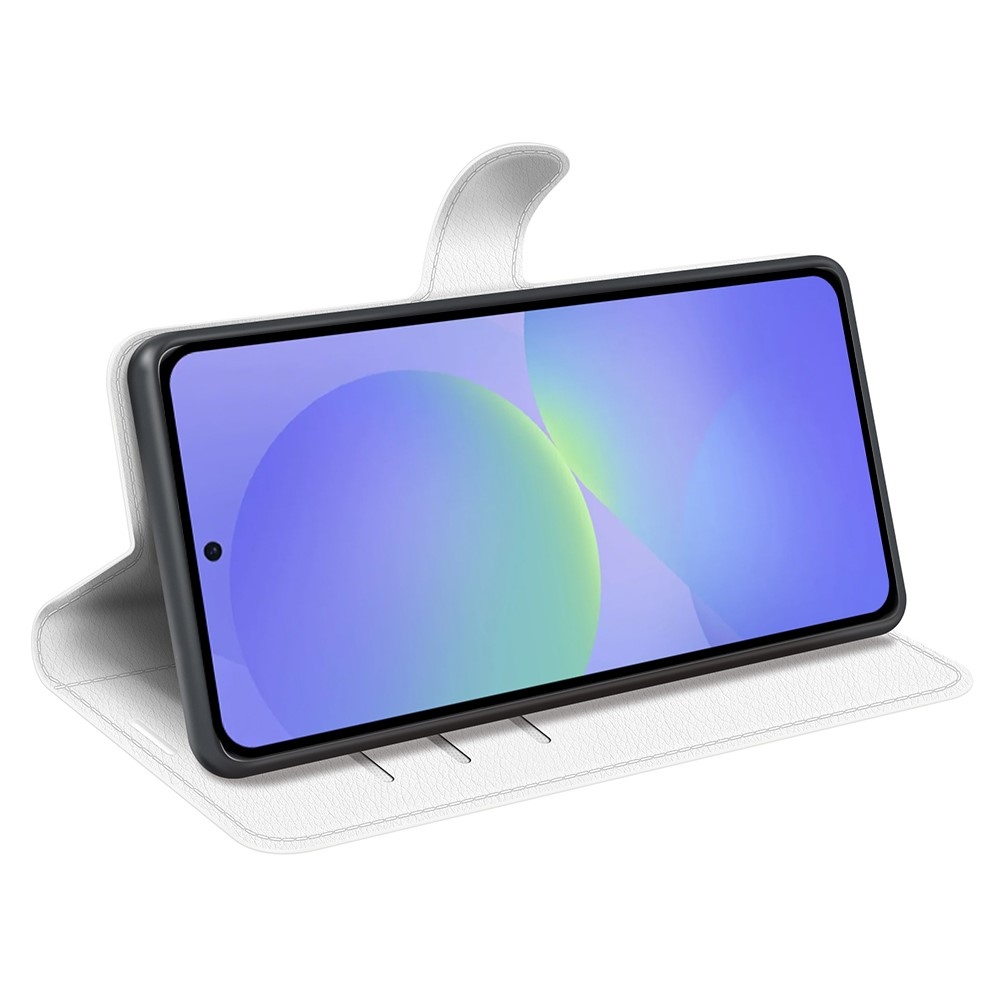 Litchi knížkové pouzdro na Samsung Galaxy A37 5G - bílé