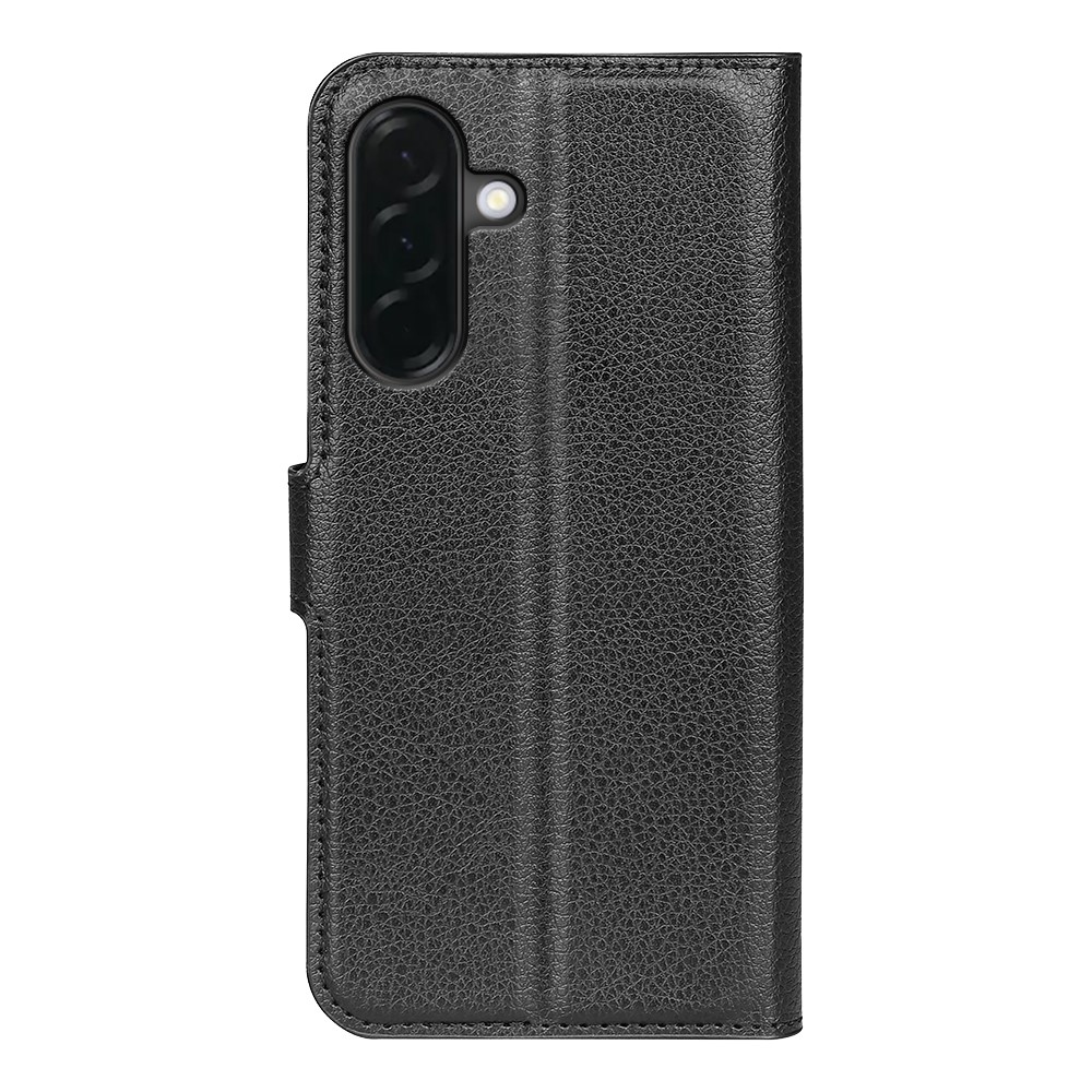 Litchi knížkové pouzdro na Samsung Galaxy A37 5G - černé