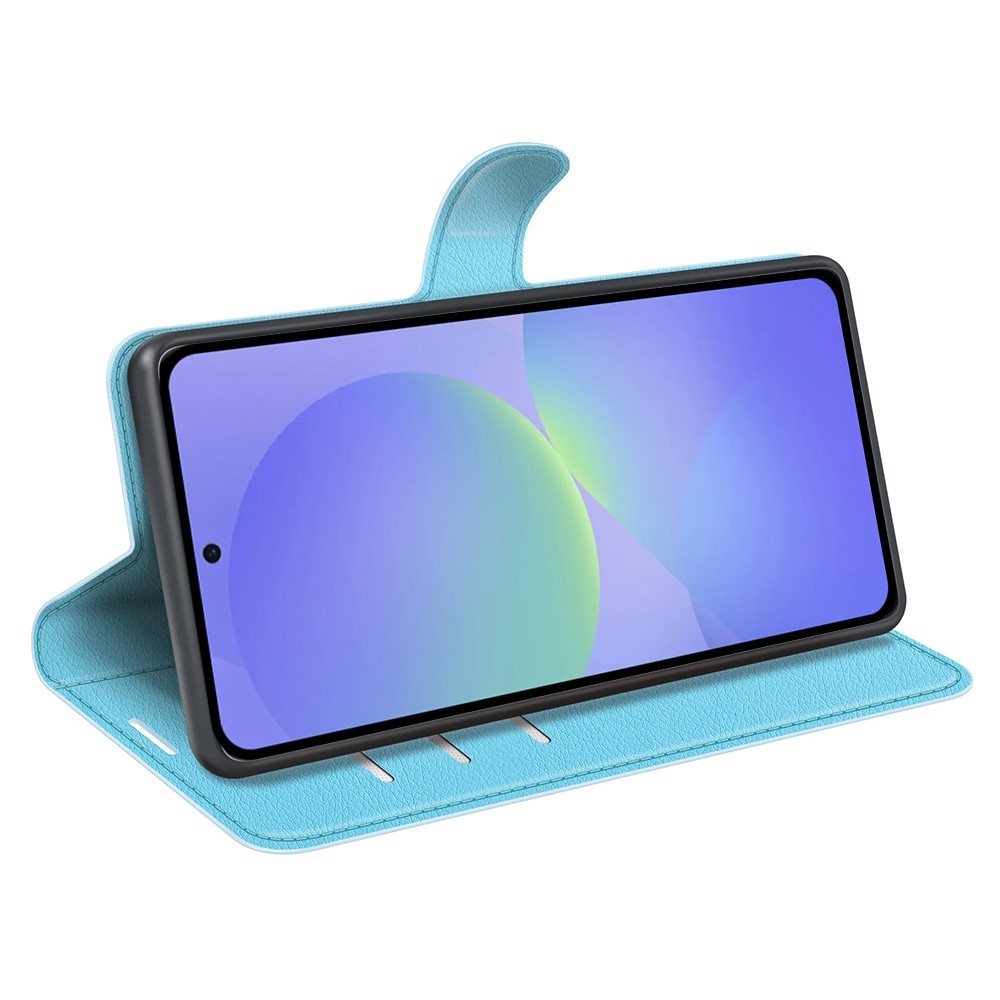 Litchi knížkové pouzdro na Samsung Galaxy A37 5G - modré