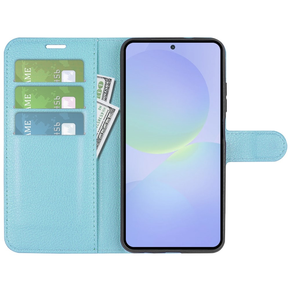 Litchi knížkové pouzdro na Samsung Galaxy A37 5G - modré