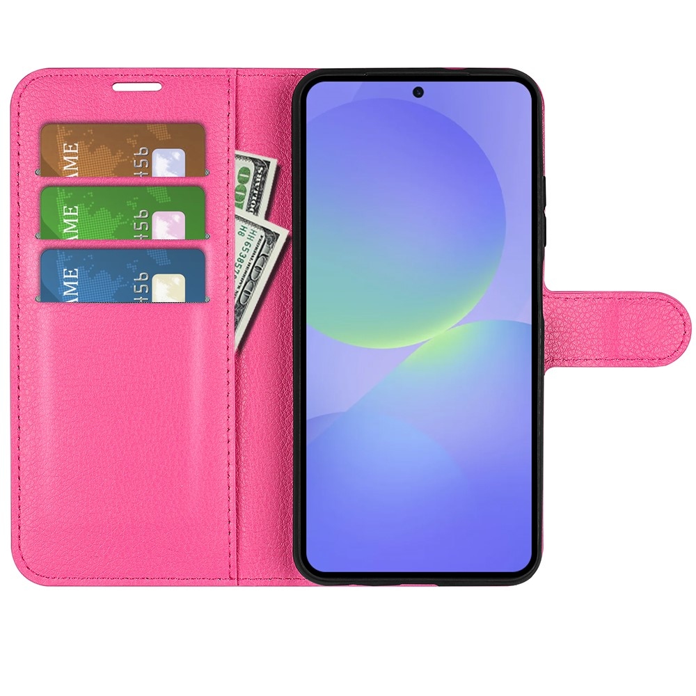 Litchi knížkové pouzdro na Samsung Galaxy A37 5G - rose