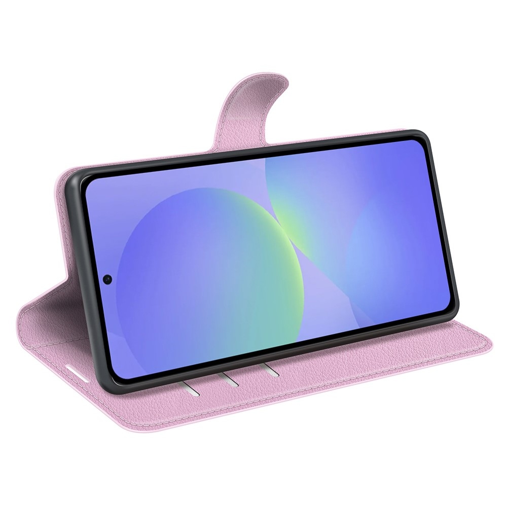 Litchi knížkové pouzdro na Samsung Galaxy A37 5G - růžové