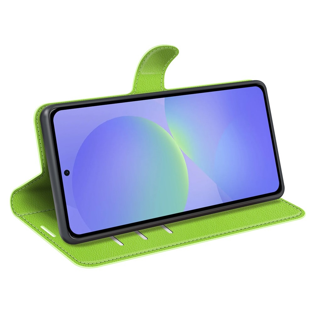 Litchi knížkové pouzdro na Samsung Galaxy A37 5G - zelené