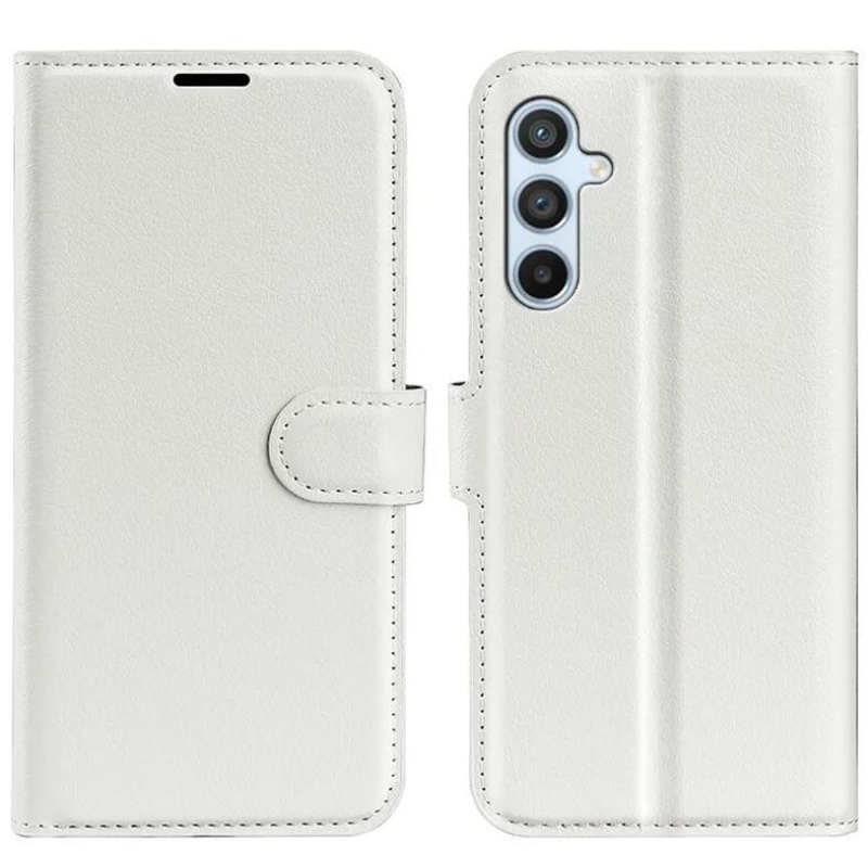 Litchi knížkové pouzdro na Samsung Galaxy A54 5G - bílé