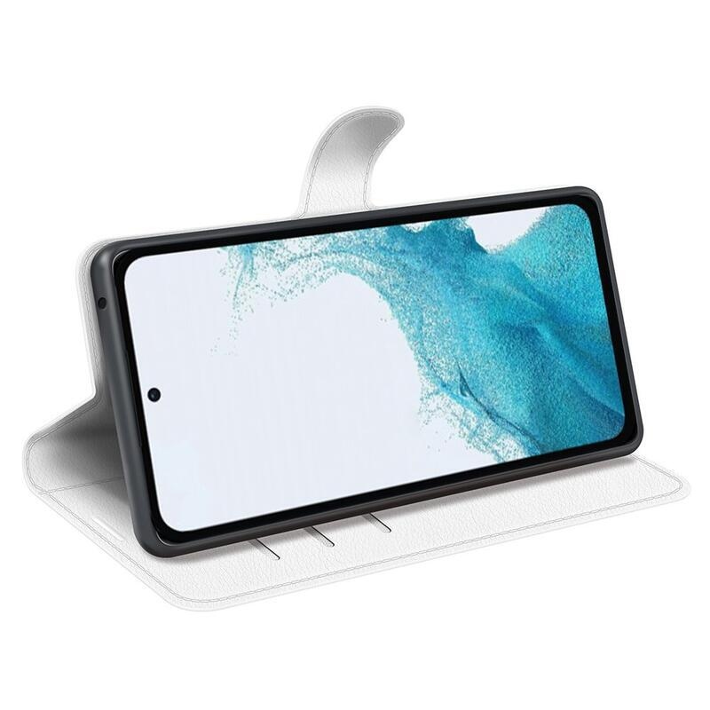 Litchi knížkové pouzdro na Samsung Galaxy A54 5G - bílé