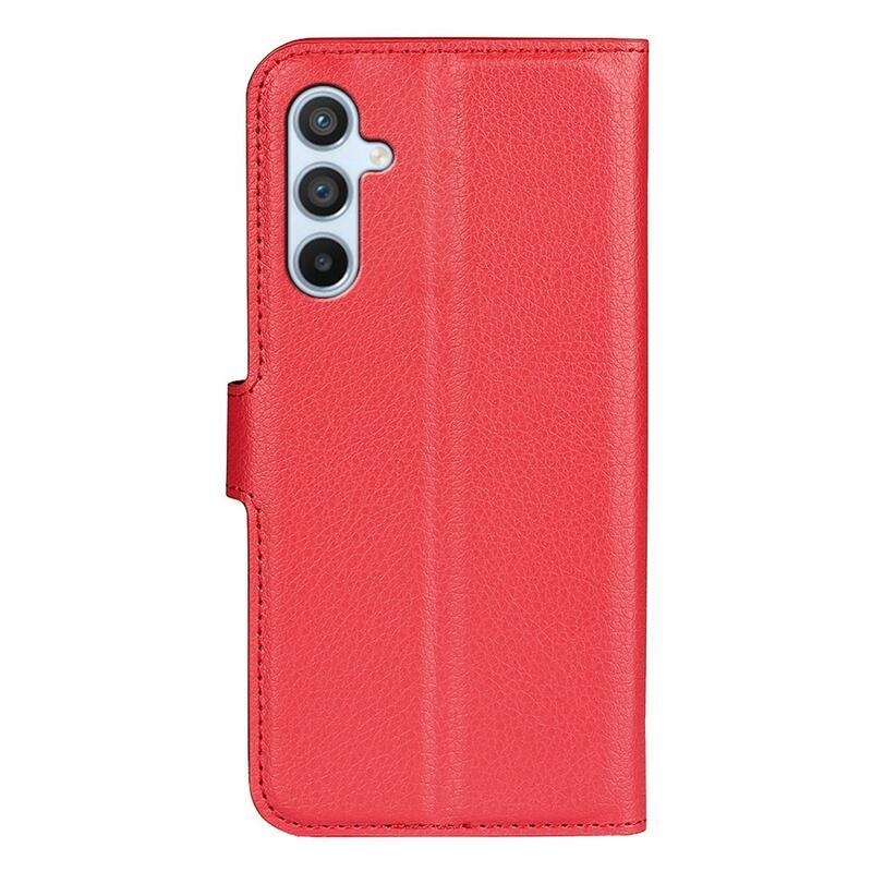 Litchi knížkové pouzdro na Samsung Galaxy A54 5G - červené