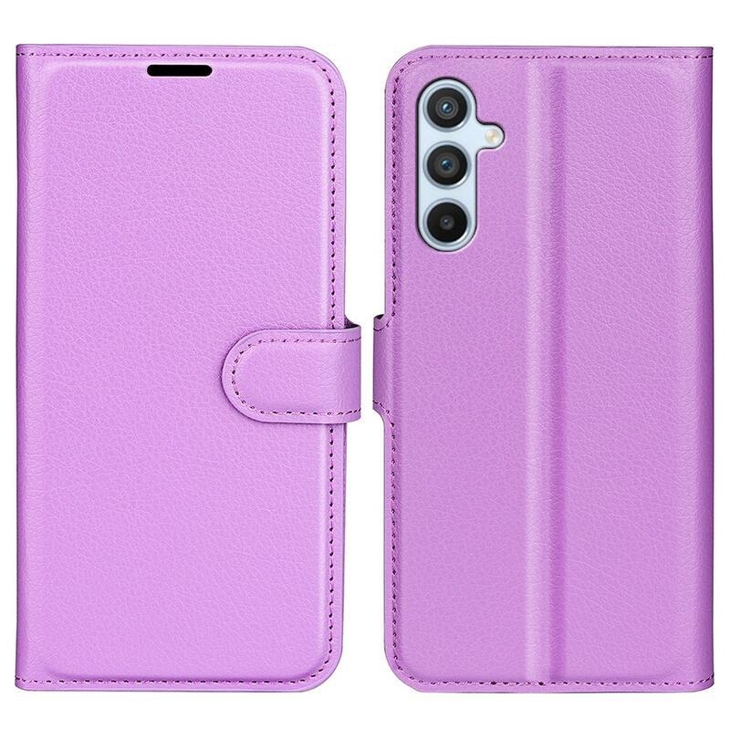 Litchi knížkové pouzdro na Samsung Galaxy A54 5G - fialové