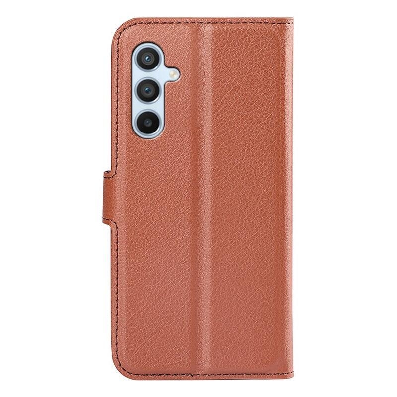 Litchi knížkové pouzdro na Samsung Galaxy A54 5G - hnědé