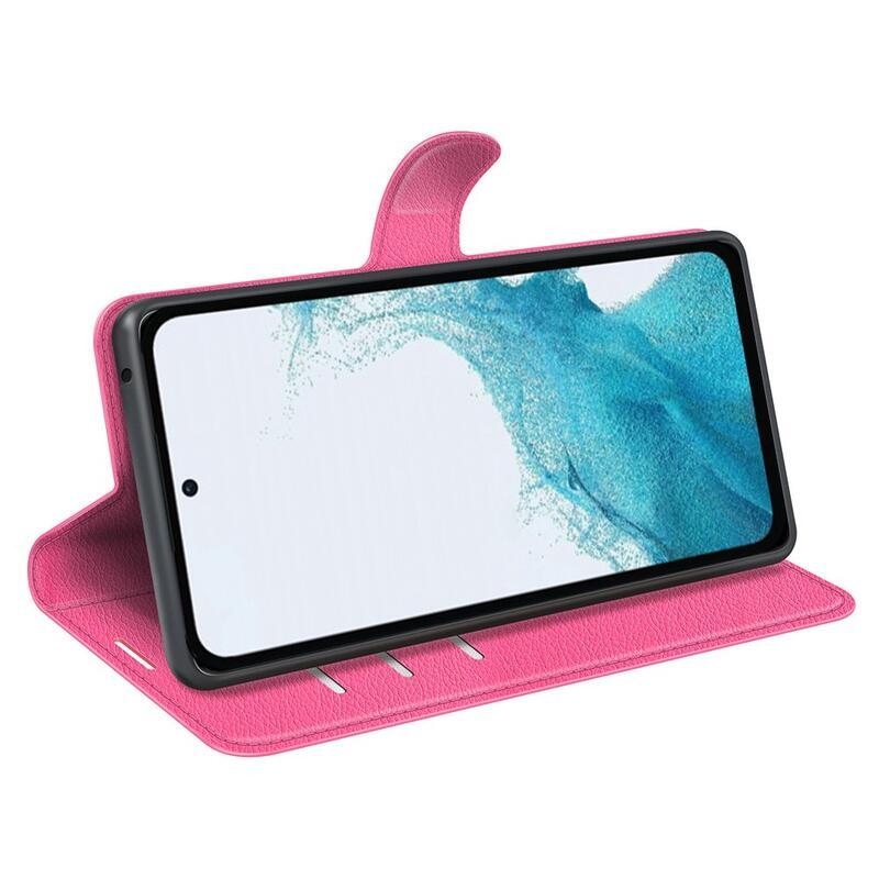 Litchi knížkové pouzdro na Samsung Galaxy A54 5G - rose