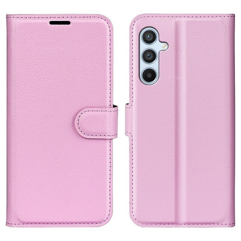 Litchi knížkové pouzdro na Samsung Galaxy A54 5G - růžové