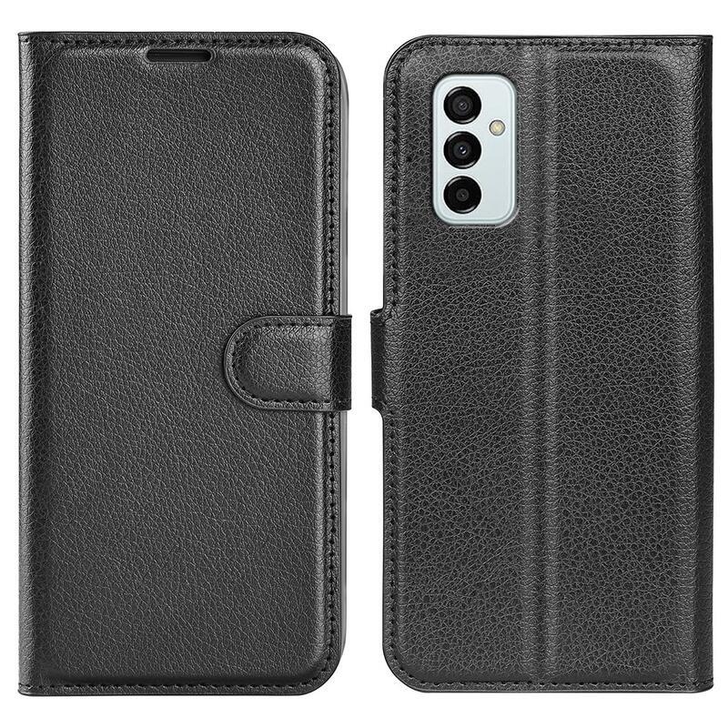 Litchi knížkové pouzdro na Samsung Galaxy M23 5G - černé