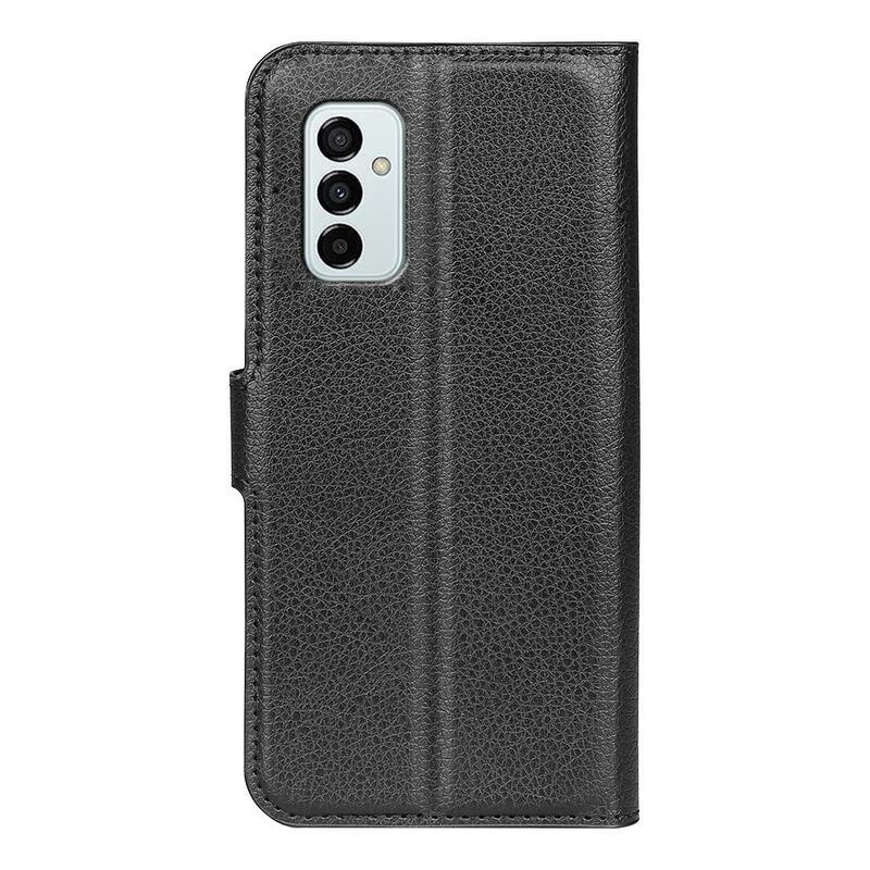Litchi knížkové pouzdro na Samsung Galaxy M23 5G - černé