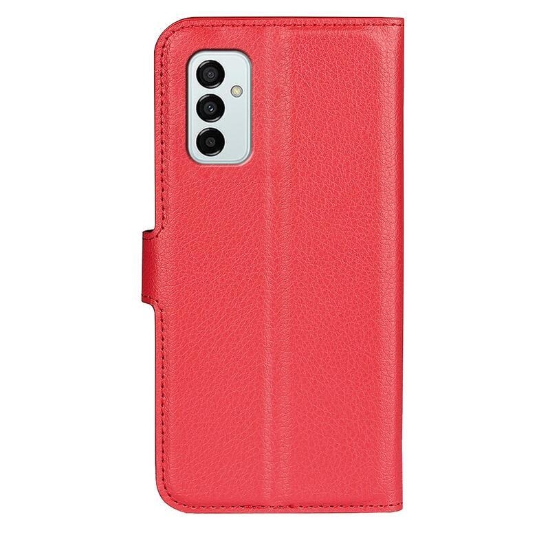 Litchi knížkové pouzdro na Samsung Galaxy M23 5G - červené