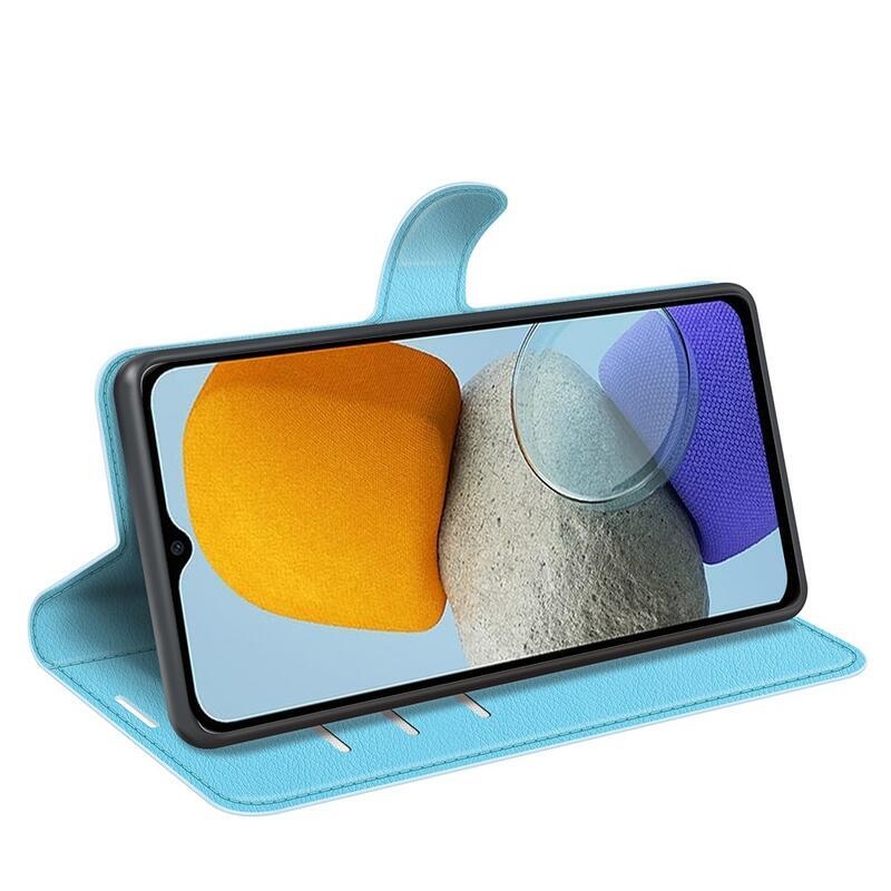 Litchi knížkové pouzdro na Samsung Galaxy M23 5G - modré