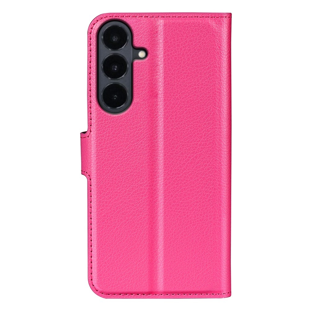 Litchi knížkové pouzdro na Samsung Galaxy S26 FE - rose