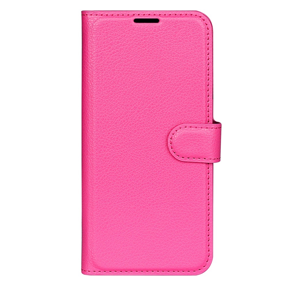 Litchi knížkové pouzdro na Samsung Galaxy S26 FE - rose