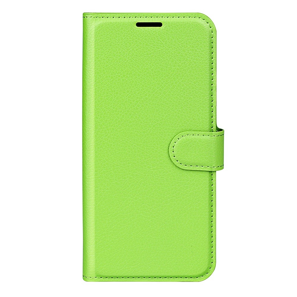 Litchi knížkové pouzdro na Samsung Galaxy S26 FE - zelené