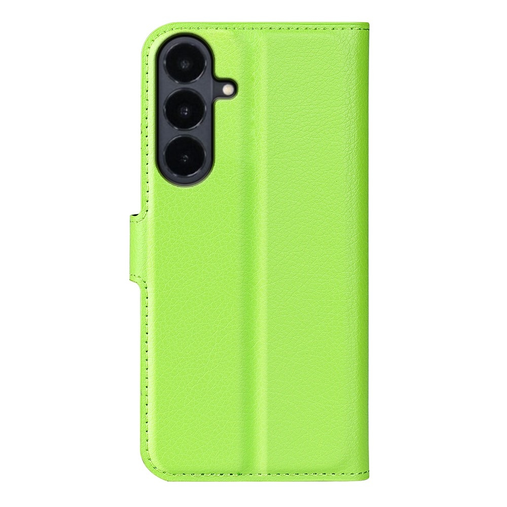 Litchi knížkové pouzdro na Samsung Galaxy S26 FE - zelené