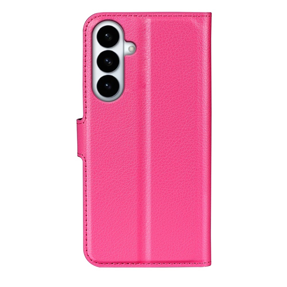 Litchi knížkové pouzdro na Samsung Galaxy S26+ - rose