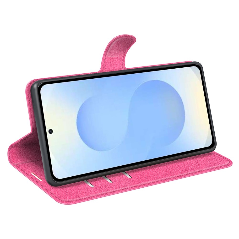 Litchi knížkové pouzdro na Samsung Galaxy S26+ - rose