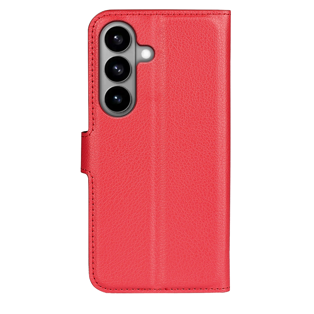 Litchi knížkové pouzdro na Samsung Galaxy S26/S26 Pro - červené
