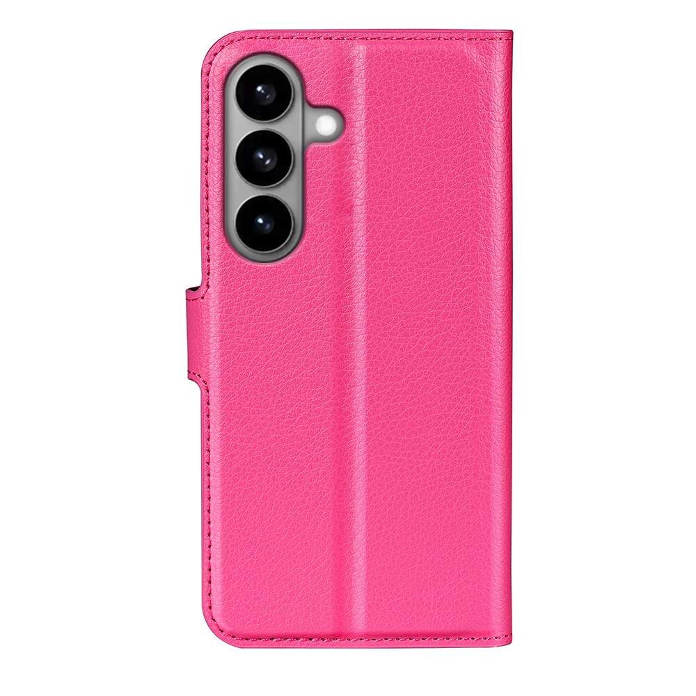 Litchi knížkové pouzdro na Samsung Galaxy S26/S26 Pro - rose