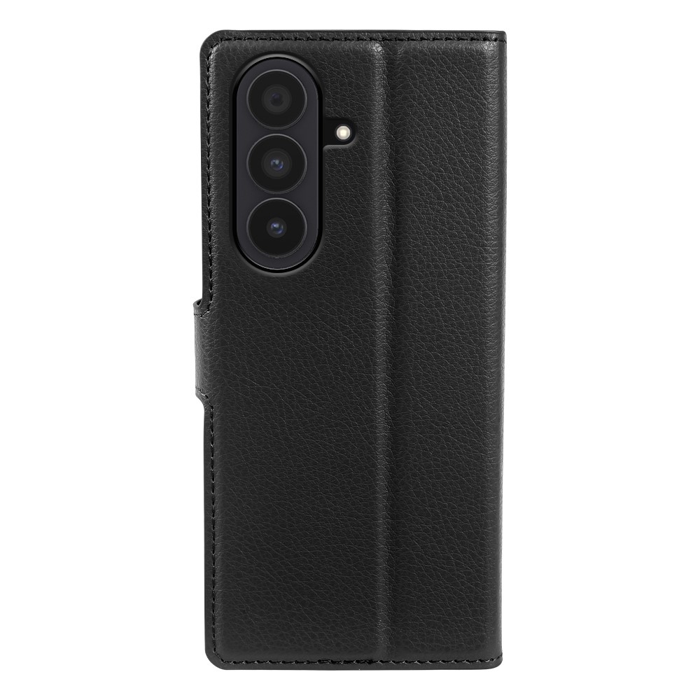 Litchi knížkové pouzdro na Samsung Galaxy Z Fold8 Ultra 5G - černé