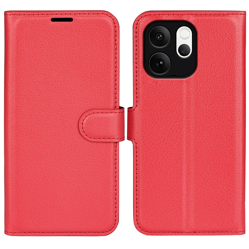 Litchi knížkové pouzdro na Vivo V70 5G - červené
