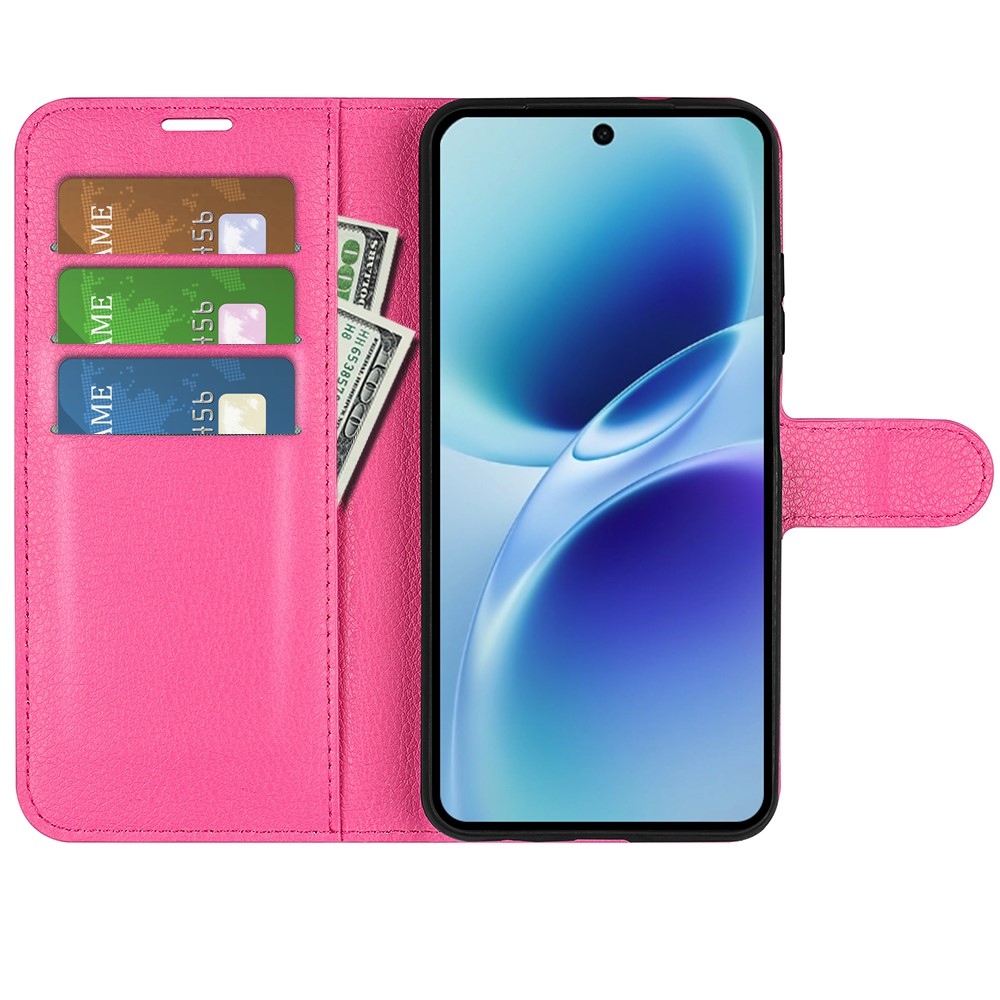 Litchi knížkové pouzdro na Vivo V70 5G - rose