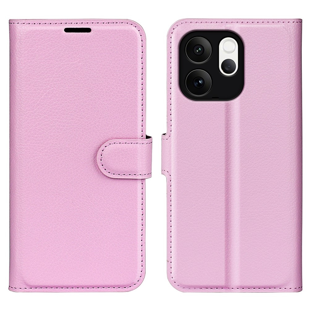 Litchi knížkové pouzdro na Vivo V70 5G - růžové