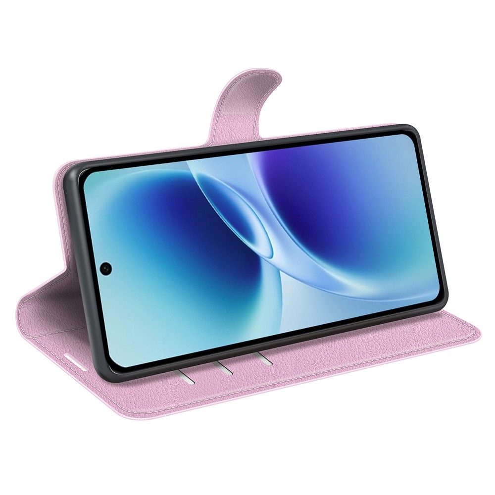 Litchi knížkové pouzdro na Vivo V70 5G - růžové