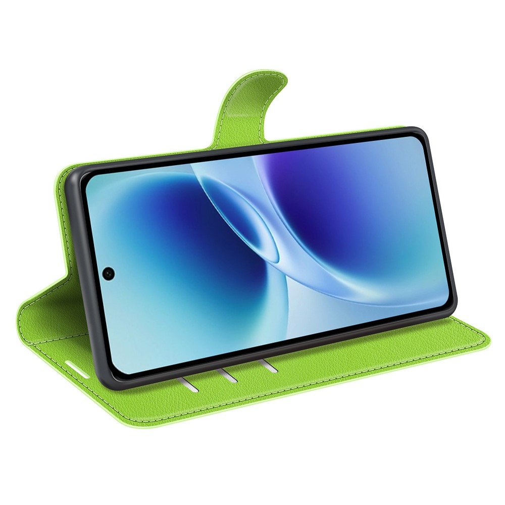 Litchi knížkové pouzdro na Vivo V70 5G - zelené