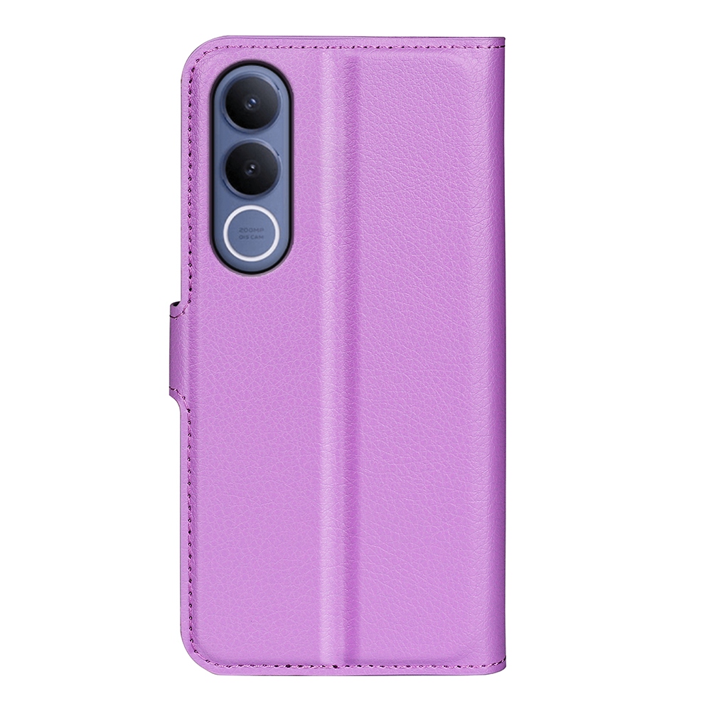 Litchi knížkové pouzdro na Vivo V70 FE 5G - fialové