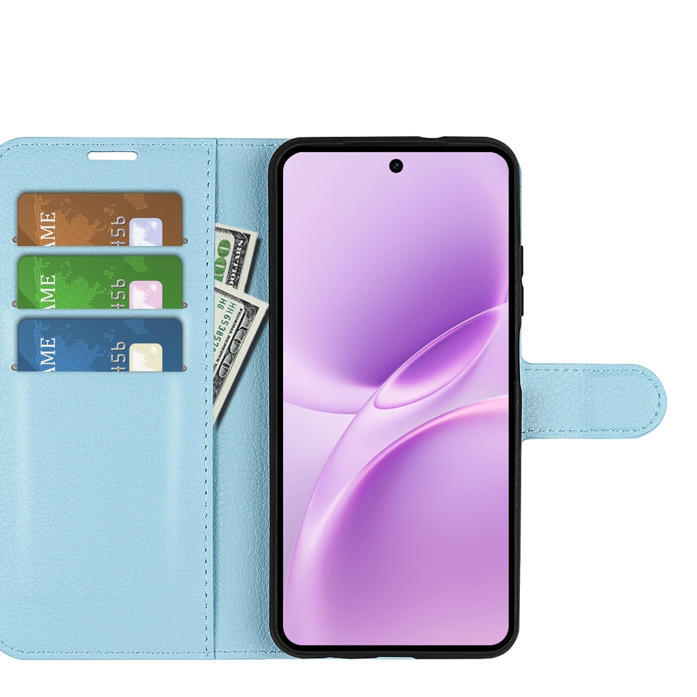 Litchi knížkové pouzdro na Vivo V70 FE 5G - modré