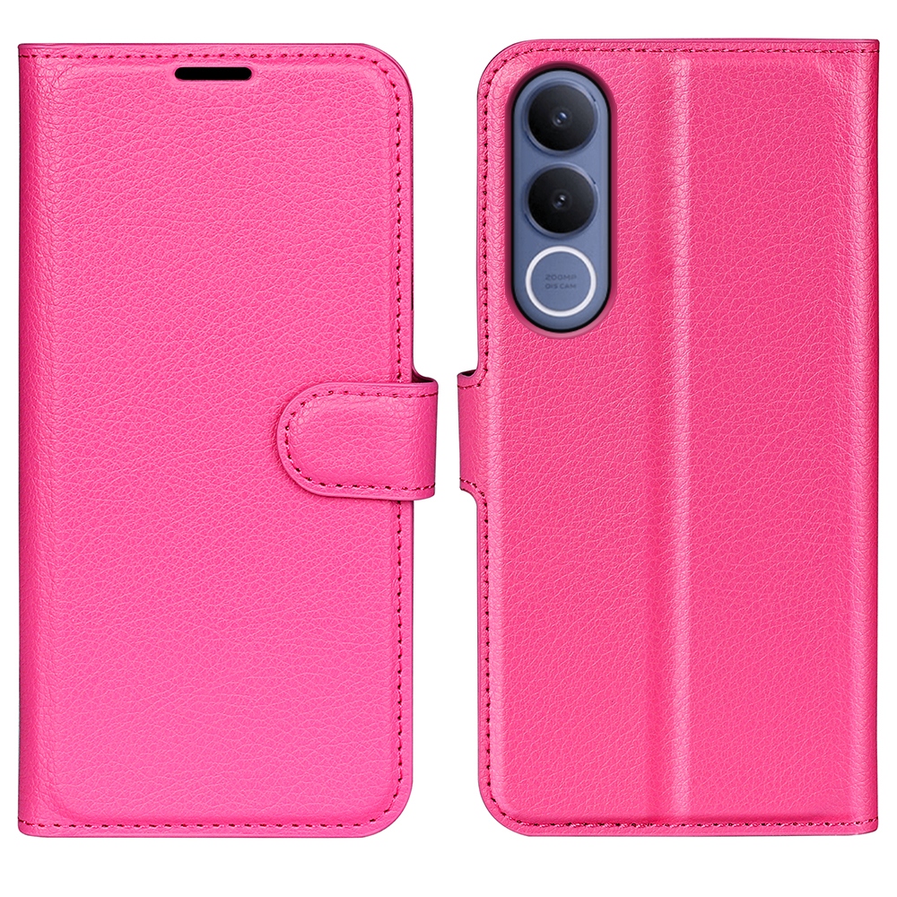 Litchi knížkové pouzdro na Vivo V70 FE 5G - rose