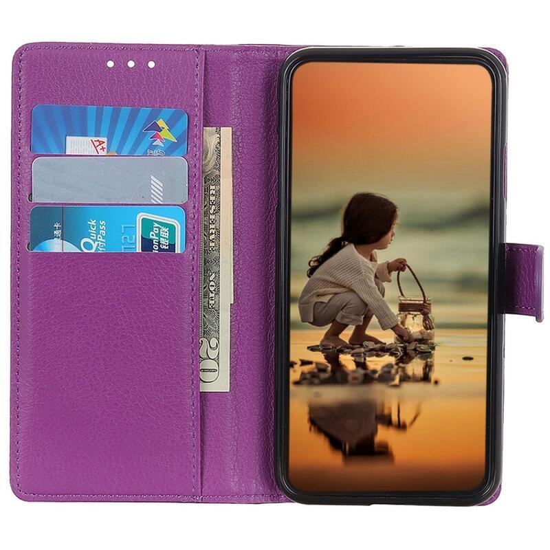 Litchi knížkové pouzdro na Xiaomi 13 - fialové