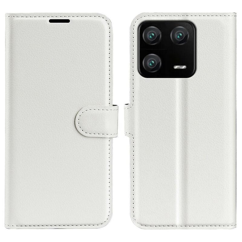 Litchi knížkové pouzdro na Xiaomi 13 Pro - bílé
