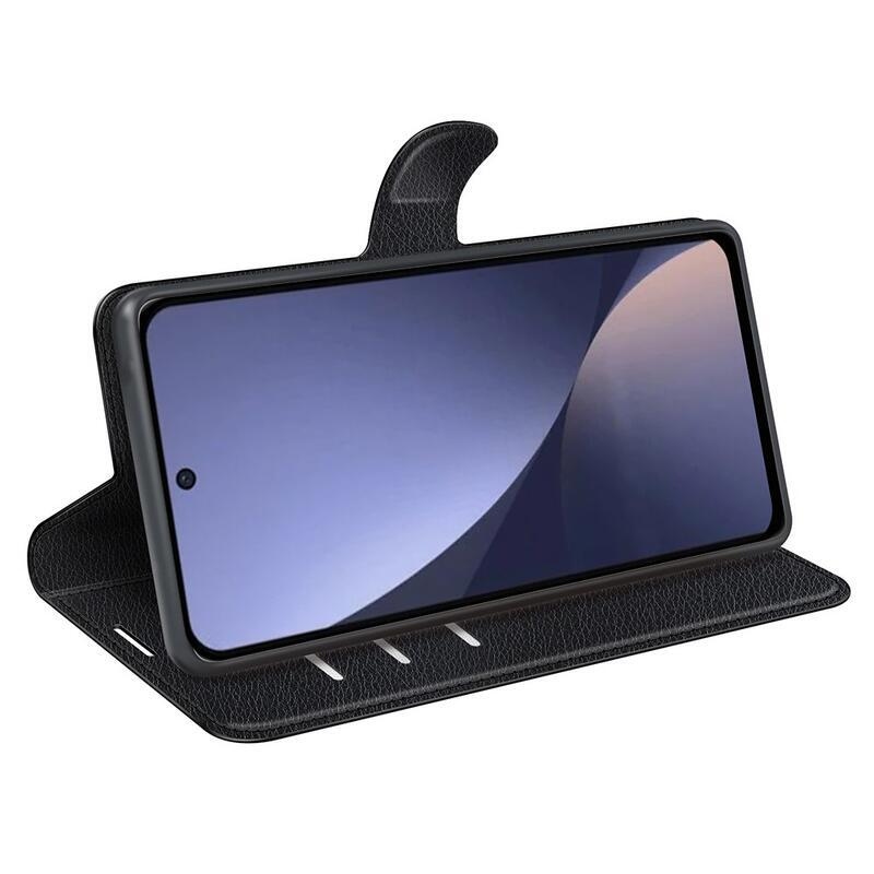 Litchi knížkové pouzdro na Xiaomi 13 Pro - černé