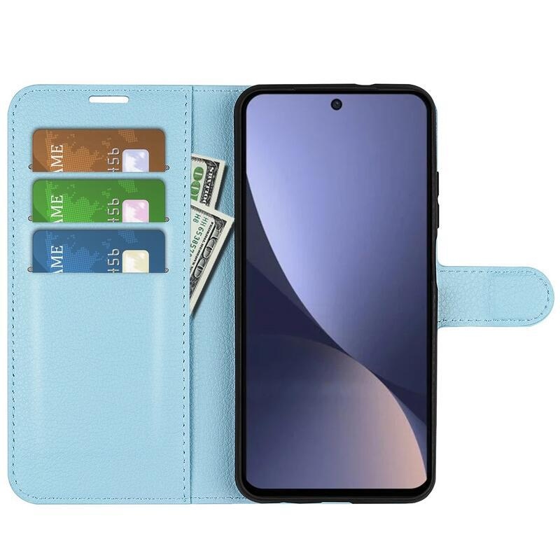 Litchi knížkové pouzdro na Xiaomi 13 Pro - modré