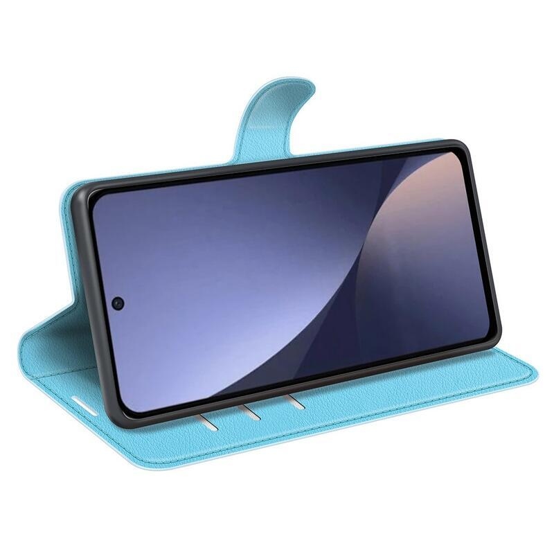 Litchi knížkové pouzdro na Xiaomi 13 Pro - modré
