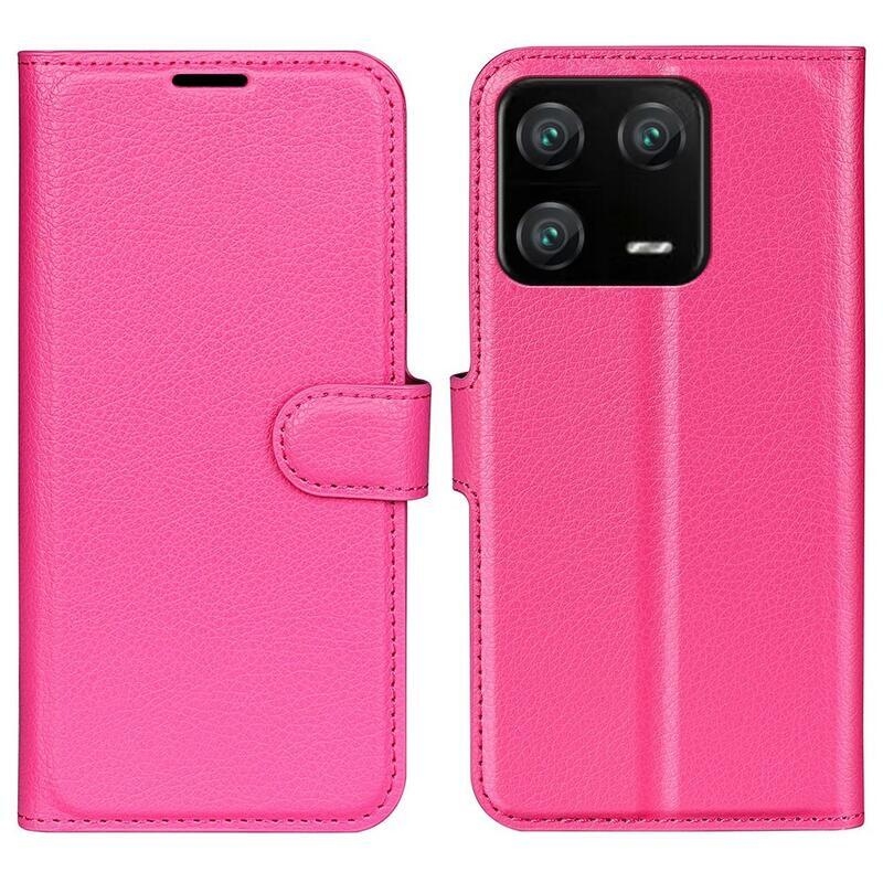 Litchi knížkové pouzdro na Xiaomi 13 Pro - rose