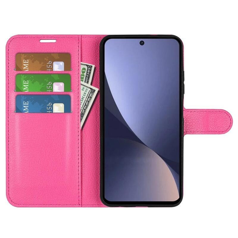 Litchi knížkové pouzdro na Xiaomi 13 Pro - rose