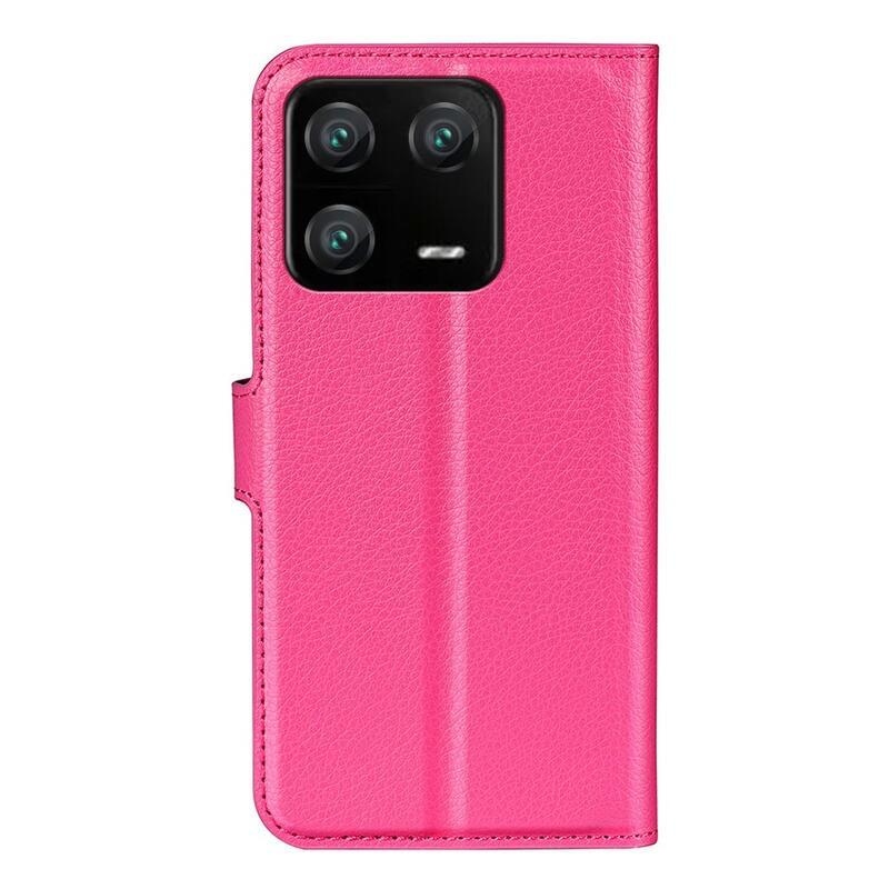 Litchi knížkové pouzdro na Xiaomi 13 Pro - rose
