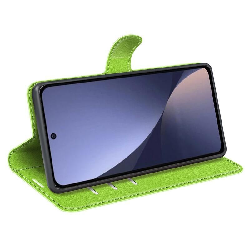 Litchi knížkové pouzdro na Xiaomi 13 Pro - zelené
