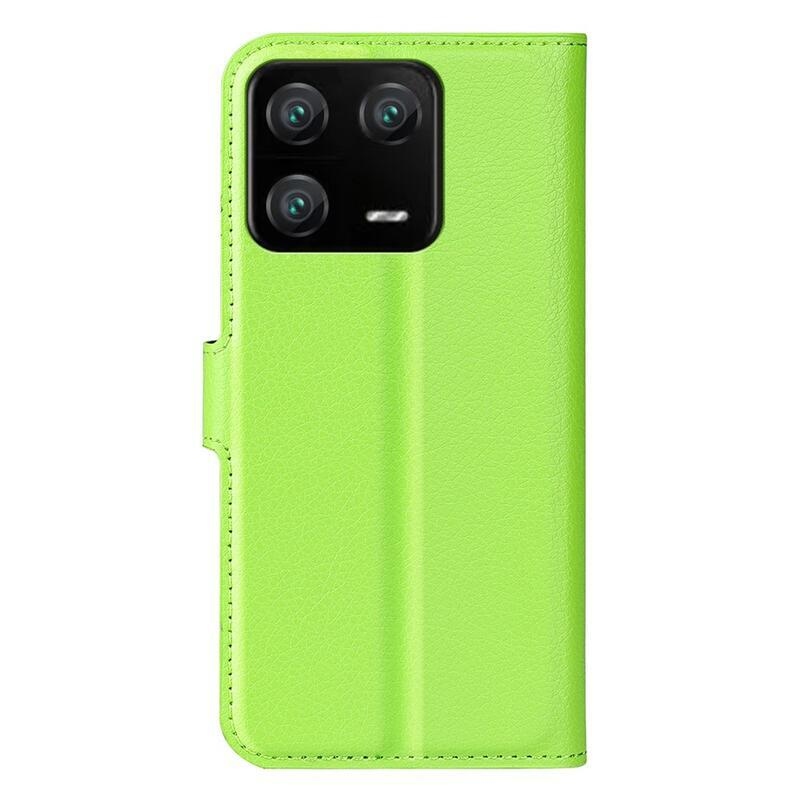 Litchi knížkové pouzdro na Xiaomi 13 Pro - zelené