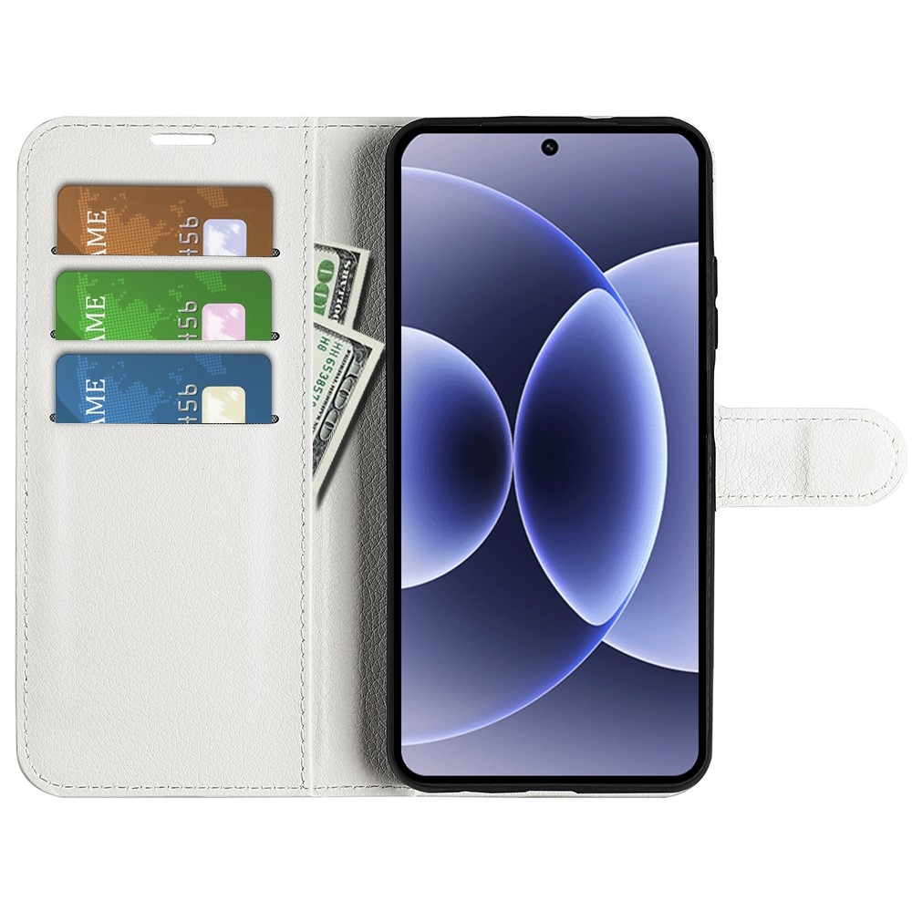 Litchi knížkové pouzdro na Xiaomi 17 - bílé