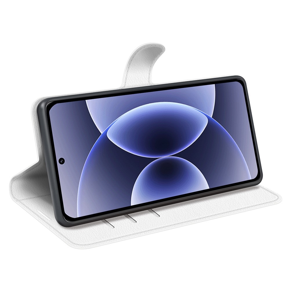 Litchi knížkové pouzdro na Xiaomi 17 - bílé